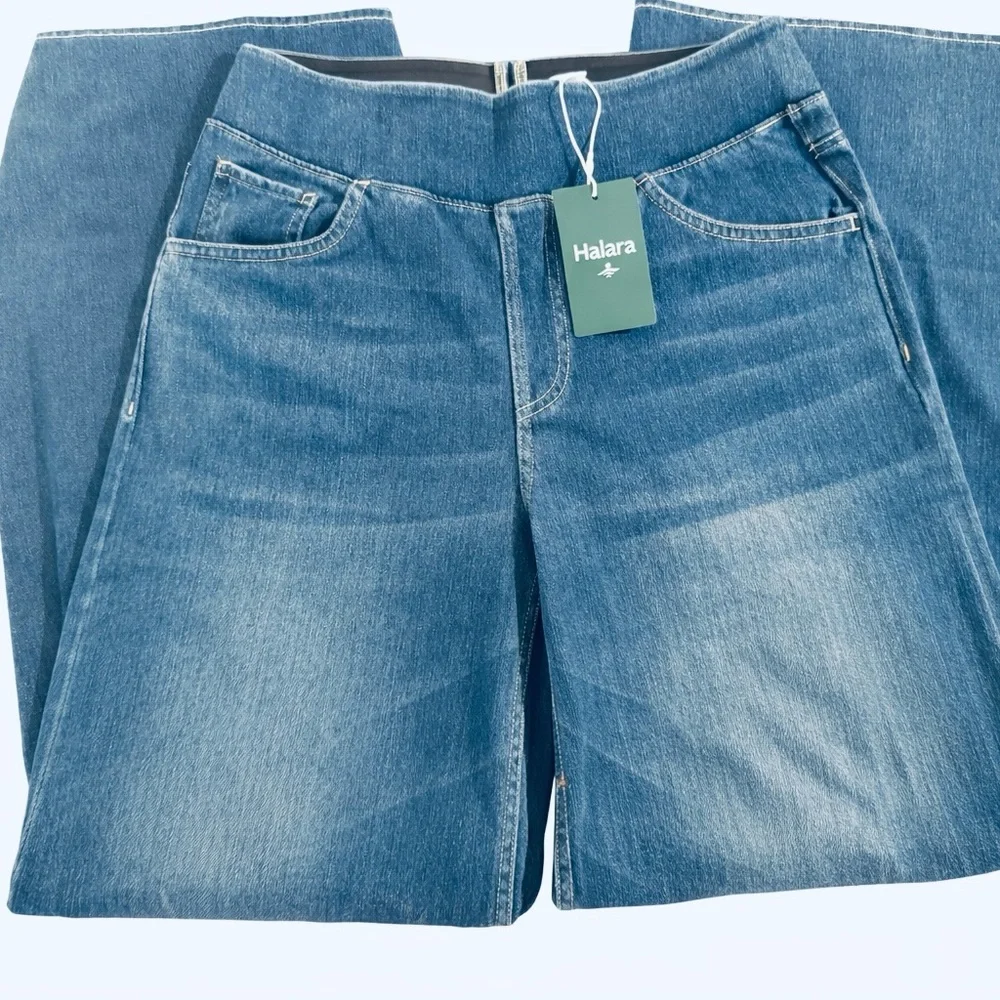 Halara High Waisted Baggy Wide Leg Jeans NWT - Picture 2 of 4